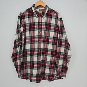 RedHead Brand Co Flannel Shirt Mens XL Red Green Plaid Cotton Button-Up